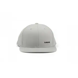Cappelli Snapback personalizzati a 6 pannelli con chiusura a scatto a 6 pannelli in bianco con tesa piatta da uomo all'ingrosso di alta qualità con Logo ricamato