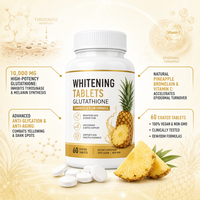 Comprimés de L-Glutathion OEM 10000mg Saveur Ananas Soin de la Peau Antioxydant pour Adultes