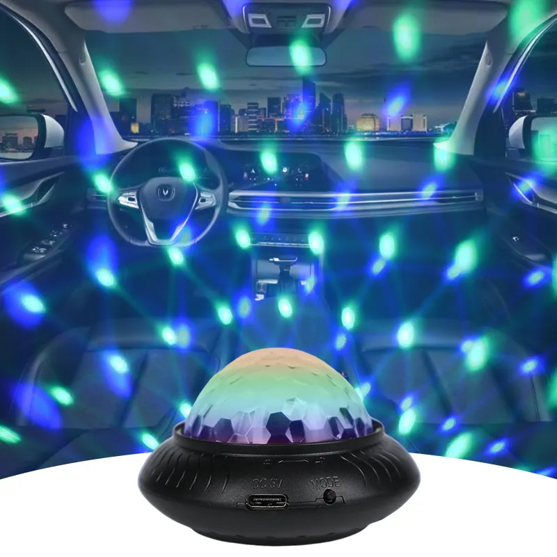 Disco Party Night Light 2 in 1 Flashes Sound Activated Multicolor Disco Ball Rechargeable Battery Operated Mini Disco Ball