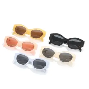 58056 dames personnalisé oeil de chat lunettes de soleil personnalisé marque polygonale lunettes de soleil concepteur à la mode lunettes pour femme en gros