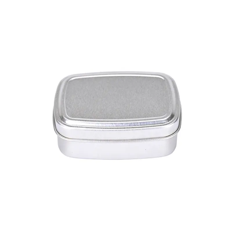 Empty portable square aluminum candy tins box 60g 80g 100g 150g metal storage container can used for soap nuts coffee tea