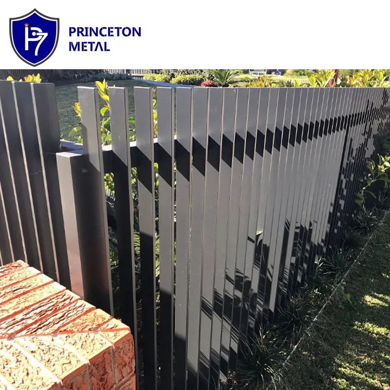 Алюминиевый Черный Вертикальный забор с порошковым покрытием, металлический забор, решетка и ворота, современный забор для домашнего сада