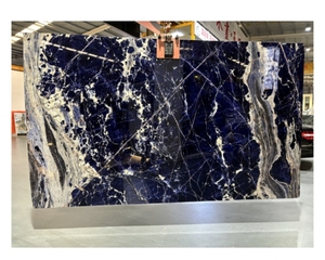 Đá sang trọng tấm màu xanh sodalite <span class=keywords><strong>Granite</strong></span> màu xanh quartzit tấm gạch cho tường trang trí nội thất - Product Image 4