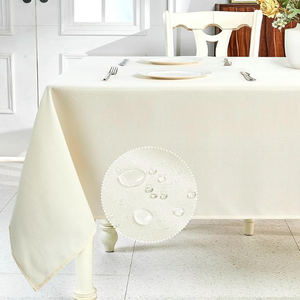 Mantel de Lujo <span class=keywords><strong>para</strong></span> Mesa de Boda, Resistente a las Arrugas, Redondo y Rectangular, <span class=keywords><strong>para</strong></span> Decoración de Ceremonias - Product Image 2