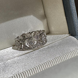 แหวนเงินแท้ S925 รูปดาวหกแฉก สไตล์โบราณ ดีไซน์เฉพาะตัว ประดับฝังแบบทันสมัย เรียบง่าย สง่างาม ดูมีระดับ แบบโปร่ง - Product Image 4