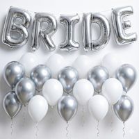 Kit de ballons en aluminium « Future Mariée » – Ballons éclatants effet explosion pour enterrement de vie de jeune fille, douche nuptiale, fête prénuptiale, décorations de fond de mariage