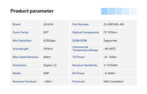 40km LC Fiber Optic Equipment 1310nm Bidirectional <strong>SFP</strong> Optical Transceiver Module 4.25Gbps Single Mode Drone Terminal 100gb <strong>SFP</strong> - Product Image 4