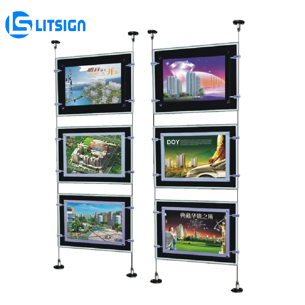 Venster a4 panel adverteren scherm lichtbak a3 led frame verlichte indoor led poster display