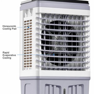 Refroidisseur d'<span class=keywords><strong>air</strong></span> évaporatif FJ-820DLR 25L avec télécommande, oscillation grand angle 4500 CMH, ventilateur de refroidissement à 3 vitesses pour usage commercial - Product Image 3