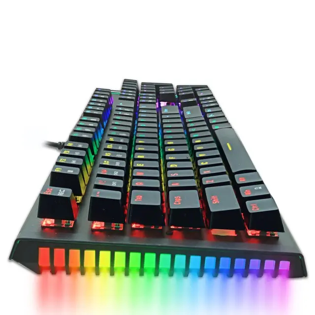 X61 RGB Mix Backlit104 Anti-ghosting Blue Red Switch Wired Gaming Mechanical Keyboard For Game Laptop PC Russian US