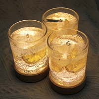 Großhandel hand gefertigte trockene Blume Duft kerzen Gelee Kerzen Luxus in Glas für Home Decoration Hochzeiten Weihnachts geschenk