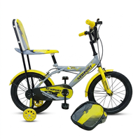 Vélo Enfant 3-8 Ans OEM en Gros, Monovitesse, Cadre en Acier Carbone, Roues d'Apprentissage, Panier, 16 Pouces pour Filles et Garçons