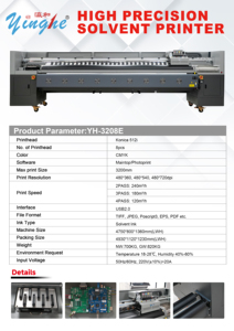 Imprimante grand format industrielle semi-automatique Yinghe 3,2 m 512I à tête d'impression à solvant UV, certifiée Energy Star, pour impression de bannières 3200 mm - Product Image 5