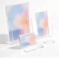 Modèle en acrylique personnalisé pour livres/papiers/dépliants en magasin/exposition/bureau, présentoir en acrylique transparent PMMA léger multi-formes