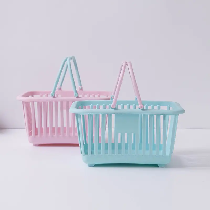 factory cheap price multi-functional plastic basket portable toys receive fruit basket bathroom storage basket