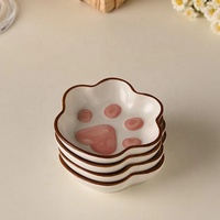 Usine Offre Spéciale japonais mignon chat patte Design céramique Mini assiette à sauce Sushi assiettes Sauce plat Restaurant hôtel usage domestique cadeaux