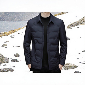 Veste d'hiver légère pour homme, col rabattu, 90% duvet de canard blanc, coupe régulière, respirante - Product Image 3