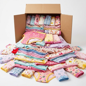 Sous-vêtements pour enfants unisexes, caleçons, boxers, tailles assorties, imprimés variés, légers, stock en vrac, sans marque - Product Image 1