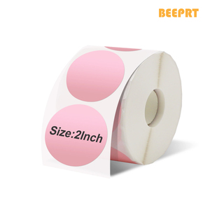 IPRT BEEPRT Nhãn Dán Màu Tròn 2/3 Inch Giấy Mã Hóa Giấy Cuộn Nhãn Nhiệt Để Vận Chuyển Máy In Nhãn - Product Image 3