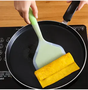 Ampio Silicone morbido cucina frittella spatola da cucina Non-Stick resistente al calore pala fritta per uova frittelle di pesce Pizza bistecca