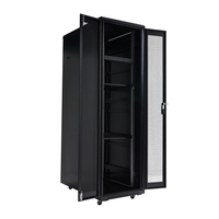 Kabinet Server Jaringan Heavy Duty dengan Pintu Kaca yang Dapat Dikunci, Kabinet Data Lantai, Pasokan Massal, Logo Kustom