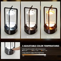 Lampe de nuit tactile de table LED de luxe moderne lanterne sans fil rechargeable à batterie ABS portable pour restaurant en plein air livraison directe