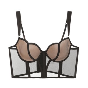 Ensemble <span class=keywords><strong>gilet</strong></span> sculptant long à armatures fines et soutien-gorge push-up pour <span class=keywords><strong>femme</strong></span>, en tissu maillé antibactérien, pour poitrines généreuses, effet amincissant et sexy - Product Image 6