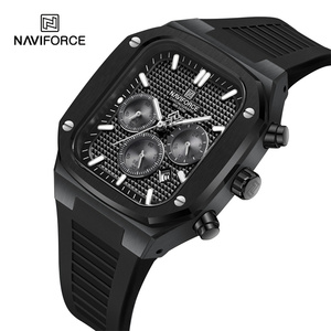 Reloj de Pulsera NAVIFORCE 8037 <span class=keywords><strong>BBB</strong></span> de Lujo para Hombre, Diseño Ejecutivo, Cuarzo, Cronógrafo, 24 Horas, Correa de Sílice Ahumada - Product Image 1