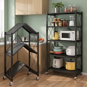 Estante Metálico de Almacenamiento con Ruedas, Estilo Industrial, Tipo Vertical, para Organización de Artículos Diversos en la Sala de Estar - Product Image 1