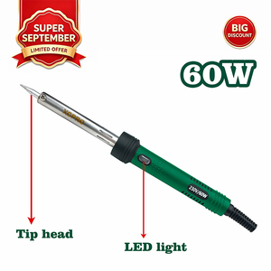 <span class=keywords><strong>Fer</strong></span> à <span class=keywords><strong>souder</strong></span> électrique 60W 220-240V 50/60Hz à pointe droite avec indicateur LED <span class=keywords><strong>pour</strong></span> réparation électronique de circuits imprimés - Product Image 1