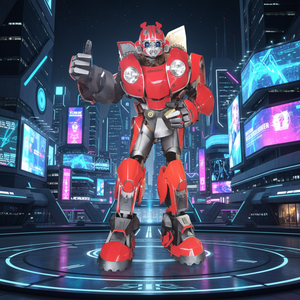 Nouveauté en promotion : Costume de robot LED rouge taille adulte (2,7 m) avec lumières LED, unisexe, de bonne qualité et à prix abordable - Product Image 1