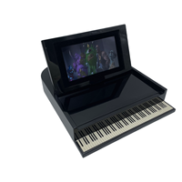 Boîte d'affichage vidéo numérique acrylique de style piano de marque haut de gamme écran LCD IPS personnalisable de l'artisanat en papier