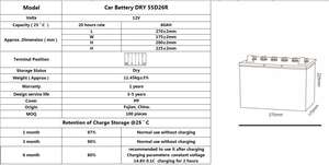 유지 보수 무료 로켓 자동차 배터리 자동차 배터리 ns60 12v 60ah 자동차 배터리 한국 - Product Image 2