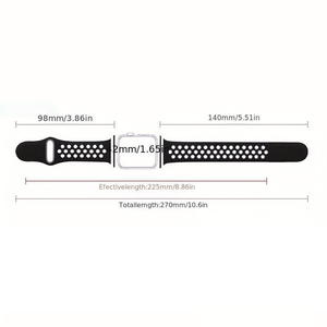 Cinturino Sportivo Impermeabile in Silicone di Alta Qualità per <span class=keywords><strong>Apple</strong></span> <span class=keywords><strong>Watch</strong></span> Serie 7, 8, 9, 10, <span class=keywords><strong>SE</strong></span> 42/44mm Taglia L - Product Image 6