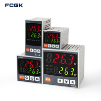 Controlador de Temperatura PID Inteligente Programable FCGK TCN4M, Pantalla LCD Digital, Construcción de Plástico, Higrómetro, Compatible con OEM/ODM
