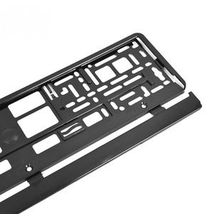 Cadre de plaque d'immatriculation en plastique standard européen, cadre de plaque d'immatriculation ABS à clipser, logo imprimable - Product Image 3