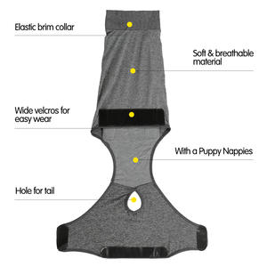 เสื้อกู้คืนสำหรับสุนัขแมวหลังผ่าตัดแบบมืออาชีพเสื้อกู้คืนพร้อมผ้าอ้อมชุดวันซี่ - Product Image 5