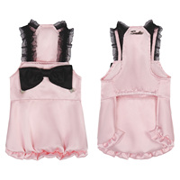 Robe pour chien TOUCHDOG pour petits chiens, robe tutu scintillante, robes d'été pour animaux de compagnie, nœud papillon rose diamant, tenue de cérémonie pour animaux de compagnie pour les mariages