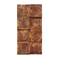 Nouveau matériau PU léger, imitation bois anneau de croissance, grande dalle de pierre de type brique d'eau, pour mur décoratif moderne de villa
