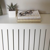 Meuble cache-radiateur en MDF de haute qualité, blanc neige, multifonctionnel, pour salon, mobilier de maison, montage facile, design moderne