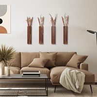 Jardinière murale en bois, décoration moderne pour la maison, jardinière pour fleurs séchées, fausse verdure, plantes d'intérieur