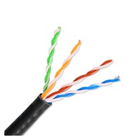 Cable de Red UTP CAT5e de 4 Pares, 24 AWG, 305 m, Cobre OFC Sólido, Revestimiento LSZH para Exteriores, -40 °C~+70 °C