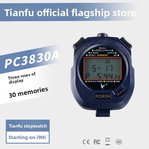 Chronomètre électronique étanche Tianfu PC3830A à trois rangées et 30 tours, en ABS, avec 30 mémoires pour l'entraînement sportif et le fitness - Product Image 2
