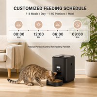Distributeur automatique intelligent de nourriture pour animaux de compagnie 2L avec contrôle WiFi à distance et programmation de l'alimentation pour chats et chiens, idéal pour la maison et les voyages