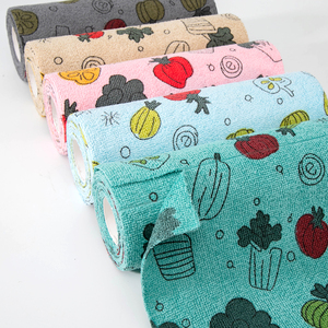 Chiffon de nettoyage imprimé en microfibre pour la cuisine, facile à déchirer, sans taches, chiffons à vaisselle multi-usages, rouleaux de serviettes en microfibre anti-poussière - Product Image 3