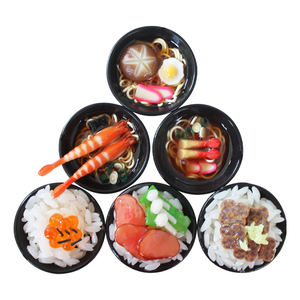 Porte-clés en résine personnalisé, modèle Donburi, figurines d'anime 3D, vente en gros, simulation de bol de riz japonais en plastique, cadeau amusant - Product Image 1