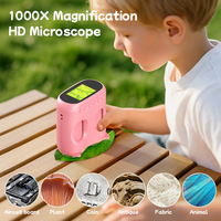 Portable Digital Microscope Easy Operation 2.0 Inch IPS Screen 8 LEDs 600mAh Battery 1000x for Kids