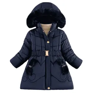 New Fashion Lightweight Children Winter Zipper Coat Kids Windproof Fabric Chest Weatherproof Strip Down Jacket For Girls