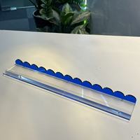 Support de rangement en acrylique pour Mahjong de 17,5 pouces, design ondulé, organisateur durable pour accessoires de jeux de société à domicile et en soirée