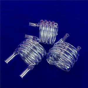 Tubo Espiral de Quartzo Transparente de Boca Dupla, Tubulação de Sílica - Product Image 3